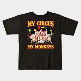 My Circus My Monkeys - Circus Party Ringmaster Kids T-Shirt